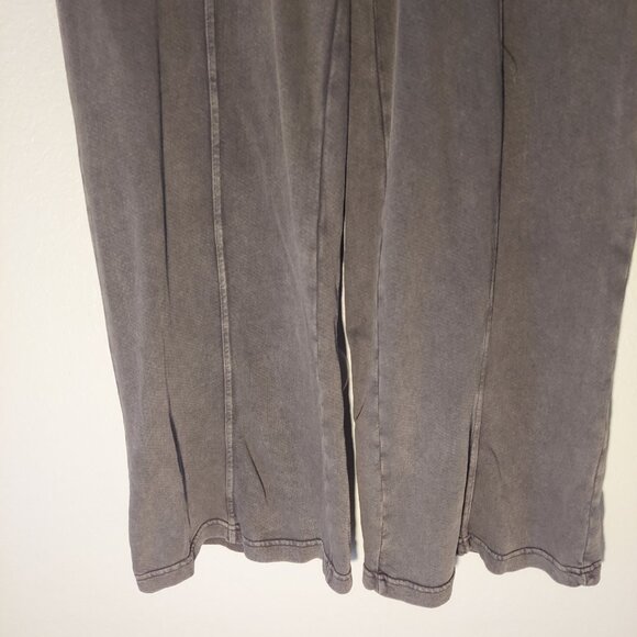 NWOT Arizona Jean Wide Leg Sweatpants 100 % Cotton Charcoal Size S - Picture 5 of 6
